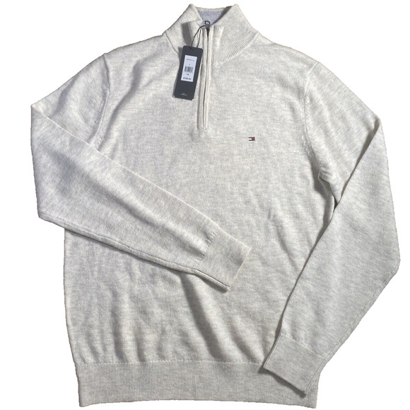 Tommy Hilfiger Other - Tommy Hilfiger Cream Zip-Up Sweater